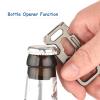 Hamans Keychain Holder Anti-Lost Quick Release Bottle Opener Wrench Screwdriver Titanium Keychain with Key Ring view 3