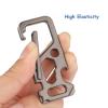 Hamans Keychain Holder Anti-Lost Quick Release Bottle Opener Wrench Screwdriver Titanium Keychain with Key Ring view 4