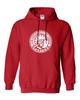 CreateMyTee University of Tampa UT Circle Unisex Hooded Sweatshirt (Red, Large) - UT Spartans Apparel view 1