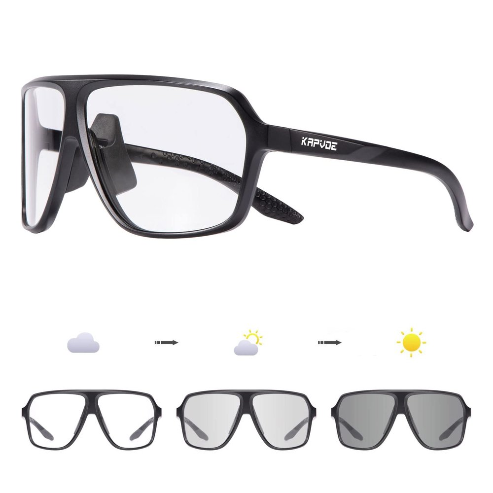 KAPVOE Photochromic Cycling Glasses for Men Women Sports Sunglasses MTB Biking Sunglasses UV Protection K64