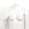 Alvivi Victorian Natural Feather Cape Gothic Shoulder Cape Shrug Shawl for Cosplay Carnival Costume Accessories White A One Size view 2
