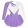 CHICTRY Kids Girls Figure Ice Skating Dress Shiny Rhinestone Gymnastics Leotard Dress Ballet Dance Costume Lavender 12 Years view 2