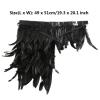 Alvivi Victorian Natural Feather Cape Gothic Shoulder Cape Shrug Shawl for Cosplay Carnival Costume Accessories Black B One Size view 3