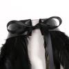 Alvivi Victorian Natural Feather Cape Gothic Shoulder Cape Shrug Shawl for Cosplay Carnival Costume Accessories Black B One Size view 4