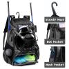VIGEGARI Youth Baseball Backpack - Adults Bat Bag, Softball Equipment & Accessories Holder for Bat, Glove, Helmet, Shoes view 3