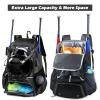 VIGEGARI Youth Baseball Backpack - Adults Bat Bag, Softball Equipment & Accessories Holder for Bat, Glove, Helmet, Shoes view 4