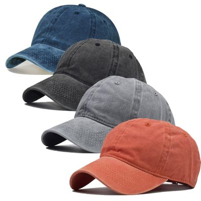 4 Packs Men Women Baseball Sun Hats Summer Vintage Washed Distressed Baseball Cap Dad Golf Hat for Men Women