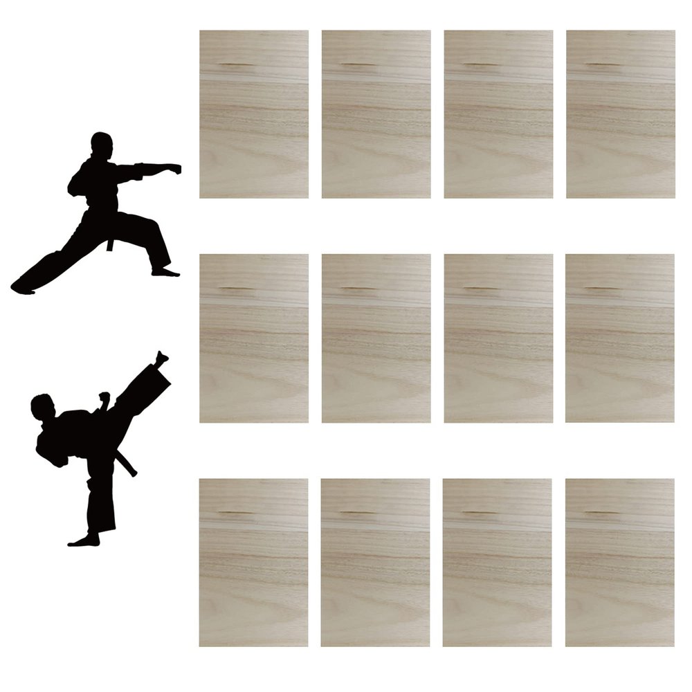 TDIAVH 12pcs Taekwondo Karate Breaking Boards 5mm,Karate Martial Arts Boards,Professional Wood Boards for Taekwondo Breaking,Boxing Equipment Breaking Board Practice Performing for Kids&Adult