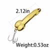 5 Pieces Fishing Spoons Lure for Trout Bass Salmon,Fishing Treble Hooks Spinning Lures,Hard Metal Zinc Alloy Fishing Hooks,Fishing Tackles Spoon Spinner Baits kit for Freshwater Saltwat (0.52OZ) view 3