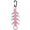 Hooshing Cheer Bows Holder, Handmade Carabiner Paracord Keychain for Teen Girls Cheerleading Sports, Pink view 4