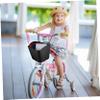 1pc Useful Front Tricycle Picnic Rattan Black Kids Accessories Bar Storage Handlebar Outdoor Scooter Handbag Accessory Container Practical Handle Basket Wicker Bike Retro Foods view 4