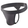 BRODDLE Men's Nylon Thong Underwear G-String Low Rise T-Back Bulge Pouch Workout for Men Charcoal Grey Small view 1