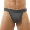BRODDLE Men's Nylon Thong Underwear G-String Low Rise T-Back Bulge Pouch Workout for Men Charcoal Grey Small view 2