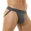 BRODDLE Men's Jockstrap Stretchy Nylon Pouch Workout Performance Athletic Supporters for Men Charcoal Grey XX-Large view 3
