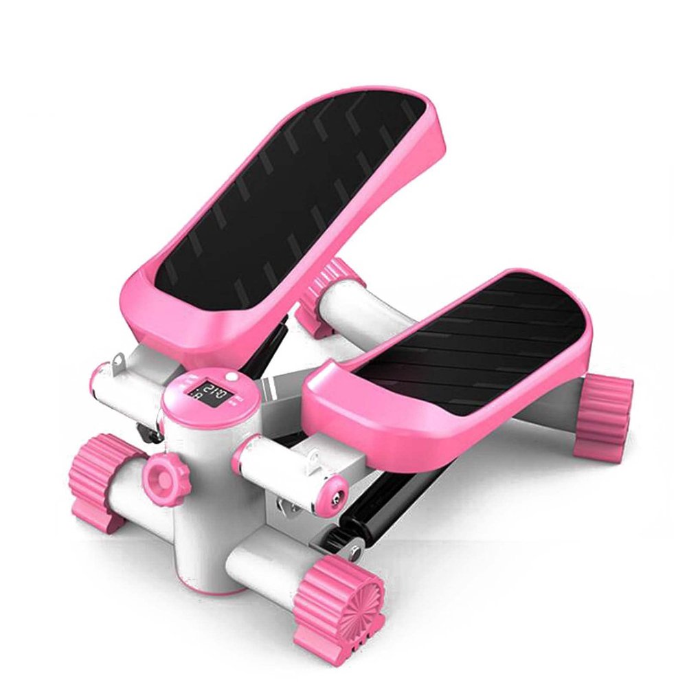 YSUEFIJO Stepper Exercise for Home, Portable Climber Stair Stepper, Mini Stepper Fitness Equipment with LCD Monitor, for Home, Desk or Office Workouts (Pink)