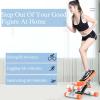 YSUEFIJO Mini Exercise Stepper, Step Fitness Machines, Exercise Slimming Machine, with Resistance Bands and Display, More Than 300lbs Weight Capacity, for Home Office Workout Women Men (Orange) view 2