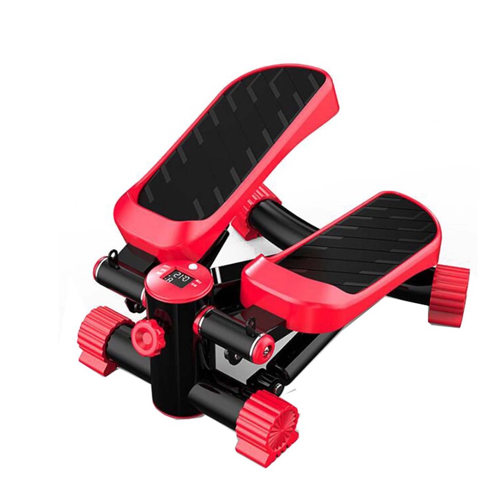 Stepper Exercise for Home, Portable Climber Stair Stepper, Mini Stepper Fitness Equipment with LCD Monitor, for Home, Desk or Office Workouts (Red)