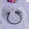 aoozleny 1920s Mesh Veil Headband Vintage Fascinators Bridal Wedding Tea Party Veil for Women (White) view 4