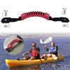 AMURS Kayak Carry Handles Kayak Accessory Kayak Scupper Plug Kayak Handles Replacement and T-Handle with 8 Feet Bungee Cord Tri-Grip Rivet Pad Eyes Kit Kayak Parts for Lifetime,Ocean,Emotion Canoe view 2