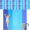 10 Pack Beach Blankets Sandproof 78 x 82 Inch Bulk Large Waterproof Beach Mat for 1-6 Adults Oversized Sand Free Beach Blanket with Stakes Climbing Hook Storage Bags for Travel Camping Picnic Hiking view 1