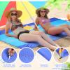 10 Pack Beach Blankets Sandproof 78 x 82 Inch Bulk Large Waterproof Beach Mat for 1-6 Adults Oversized Sand Free Beach Blanket with Stakes Climbing Hook Storage Bags for Travel Camping Picnic Hiking view 3