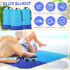 10 Pack Beach Blankets Sandproof 78 x 82 Inch Bulk Large Waterproof Beach Mat for 1-6 Adults Oversized Sand Free Beach Blanket with Stakes Climbing Hook Storage Bags for Travel Camping Picnic Hiking view 4