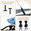 Golkcurx Universal Soft Roof Rack Pads for Kayak,Surfboard, SUP, Canoe, Snowboard with15FT Tie-Down Straps*2 and Storage Bag*1 (Black) view 4