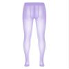 Alvivi Womens Sexy Sheer Zipper Crotch Pantyhose See-Through Tights High Rise Leggings Nightwear Light Purple Large view 4