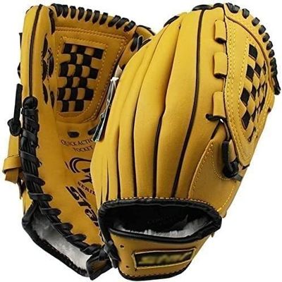 SKYPIG Baseball Gloves Baseball Gloves Softball Gloves Child Junior Adult Training Gloves for Catching Baseball for Adult Youth Kids (Color : Yellow, Size : Teens 11.5")