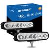 WFPOWER 2pcs Waterproof LED Boat Lights, 6.5inch 80W 8600LMS Spreader Bar Pontoon Boat Accessories, T-Top Flood & Spot Deck Lights Spotlights, Super Bright Marine Docking Lights view 1