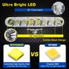 WFPOWER 2pcs Waterproof LED Boat Lights, 6.5inch 80W 8600LMS Spreader Bar Pontoon Boat Accessories, T-Top Flood & Spot Deck Lights Spotlights, Super Bright Marine Docking Lights view 3