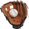 SKYPIG Leather Blue Baseball Glove Right Hand Black Mallet Equipments Men Batting Gloves Baseball Softball Guante Softball (Color : Brown, Size : Left Hand 11") (Color : Brown, Size : Right Hand 10" view 4
