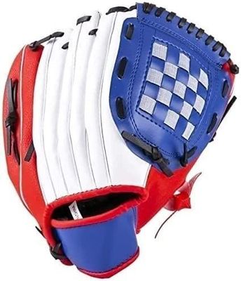 SKYPIG Baseball Gloves PU Children Adult Baseball Gloves Student Training Special Gloves for Catching Baseball for Adult Youth Kids (Color : Red Blue, Size : Teens 11.5") (Color : Red Blue, Size : T