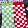 Fashion Harajuku Trends Women Checkerboard Socks Geometric Checkered Socks Men Hip Hop Cotton Unisex Print Skateboard Soks(orange) view 3