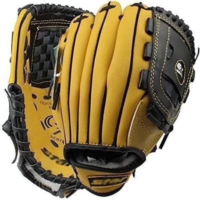 SKYPIG Baseball Gloves Children's Baseball Training Gloves PU Leather Baseball Gloves for Catching Baseball for Adult Youth Kids (Color : Yellow, Size : Teens 11.5")