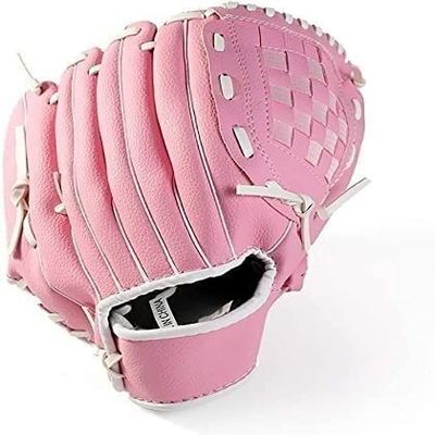 SKYPIG Baseball Gloves Thicken Softball Baseball Gloves Child Junior Adult Training Gloves for Catching Baseball for Adult Youth Kids (Color : Pink, Size : Child 10.5") (Color : Pink, Size : Child 1