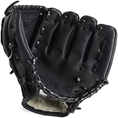 SKYPIG Synthetic Leather Baseball Glove,Baseball and Softball Mitt,Ready to Play Glove with Ball Baseball and Softball Mitt (Color : Black, Size : 10.5 inch) (Color : Black, Size : 12.5 inch)