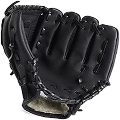 SKYPIG Synthetic Leather Baseball Glove,Baseball and Softball Mitt,Ready to Play Glove with Ball Baseball and Softball Mitt (Color : Black, Size : 10.5 inch) (Color : Black, Size : 12.5 inch)