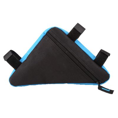 Quick Release Bike Frame Front Tube Bag,Bicycle Storage Bag, Oxford Fabric Bike Triangle Frame Bag, Triangle Saddle Frame Pouch, Storage Saddle Frame Pouch for Bike Bicycle Cycling(Black+Blue),