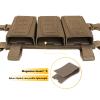 Tactical Triple Mag Pouch,Placard 5.56 Magazine Panel with Insert Set Clip Holder with Hook Backing and Female QASM Buckles. (Coyote Brown) view 3