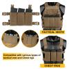 Tactical Triple Mag Pouch,Placard 5.56 Magazine Panel with Insert Set Clip Holder with Hook Backing and Female QASM Buckles. (Coyote Brown) view 4