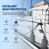Dreizack Boat Fenders 4 Pack 6.5"x23", Boat Bumpers for Docking with 4 Ropes, Inflatable Ribbed Marine Pontoon Boat Fender Bumper for Docks with 1 Storage Bag, 1 Air Pump and 4 Needles, Grey view 3
