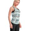 Cute Cartoon Llama on Blue Womens Tank Tops U Neck Undershirt Casual Workout Sleeveless T-Shirts S view 2