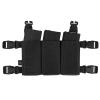 Tactical Triple Mag Pouch,Placard Magazine Panel with Insert Set Clip Holder with Hook Backing and Female QASM Buckles. (BK) view 1