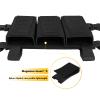 Tactical Triple Mag Pouch,Placard Magazine Panel with Insert Set Clip Holder with Hook Backing and Female QASM Buckles. (BK) view 3
