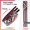 PECMER Nylon Webbing 1.5 Inch Colorful Ethnic Bohemian Webbing for Straps Purse Straps Backpack Straps Luggage-Single-Sided Pattern-38MM-1 1/2" (Red Black) view 2