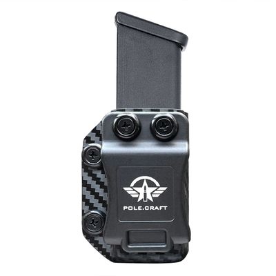 Carbon Fiber Kydex Glock Mag Carrier - IWB/OWB Ambidextrous - Fits Glock 17, 19, 22, 23, 25, 26, 27, 31, 32, 33, 34, 35, 37, 39 - Mag Holder Cover