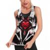 Graffiti on A Brick Wall Two Women Womens Tank Tops U Neck Undershirt Casual Workout Sleeveless T-Shirts S view 1