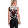 Graffiti on A Brick Wall Two Women Womens Tank Tops U Neck Undershirt Casual Workout Sleeveless T-Shirts S view 3