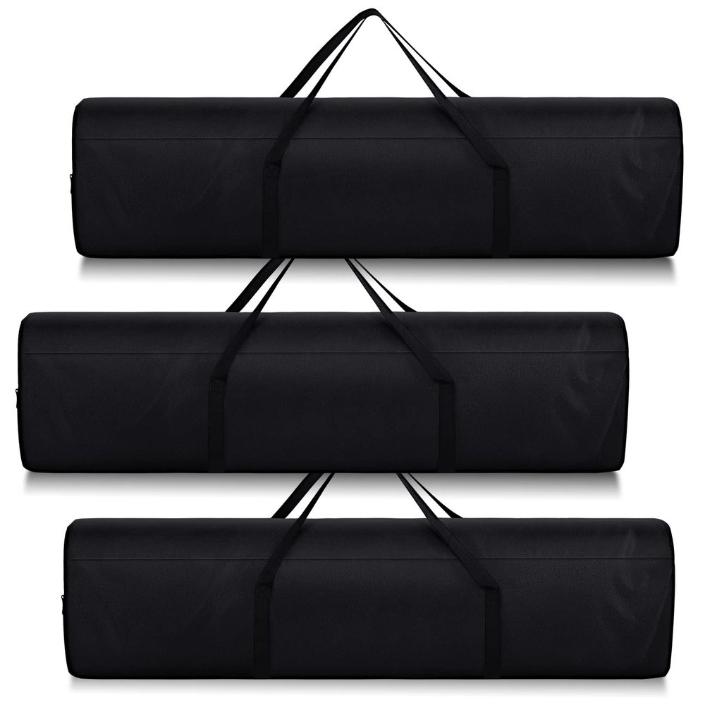Riakrum 3 Pieces 43.31 Inches Folding Camp Chair Replacement Bag Camping Equipment Bag Large Duffel Bag with Handles for Travel Tent Storage Carrying Sports Gear, Black